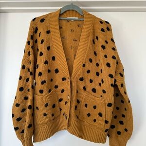 Madewell Leopard Yellow and Black Cardigan in EUC